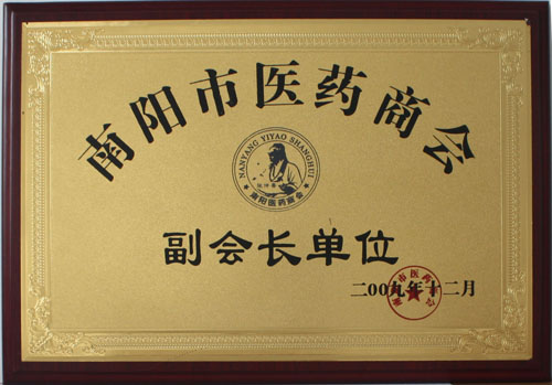 2009年南阳市医药商会副会长单位